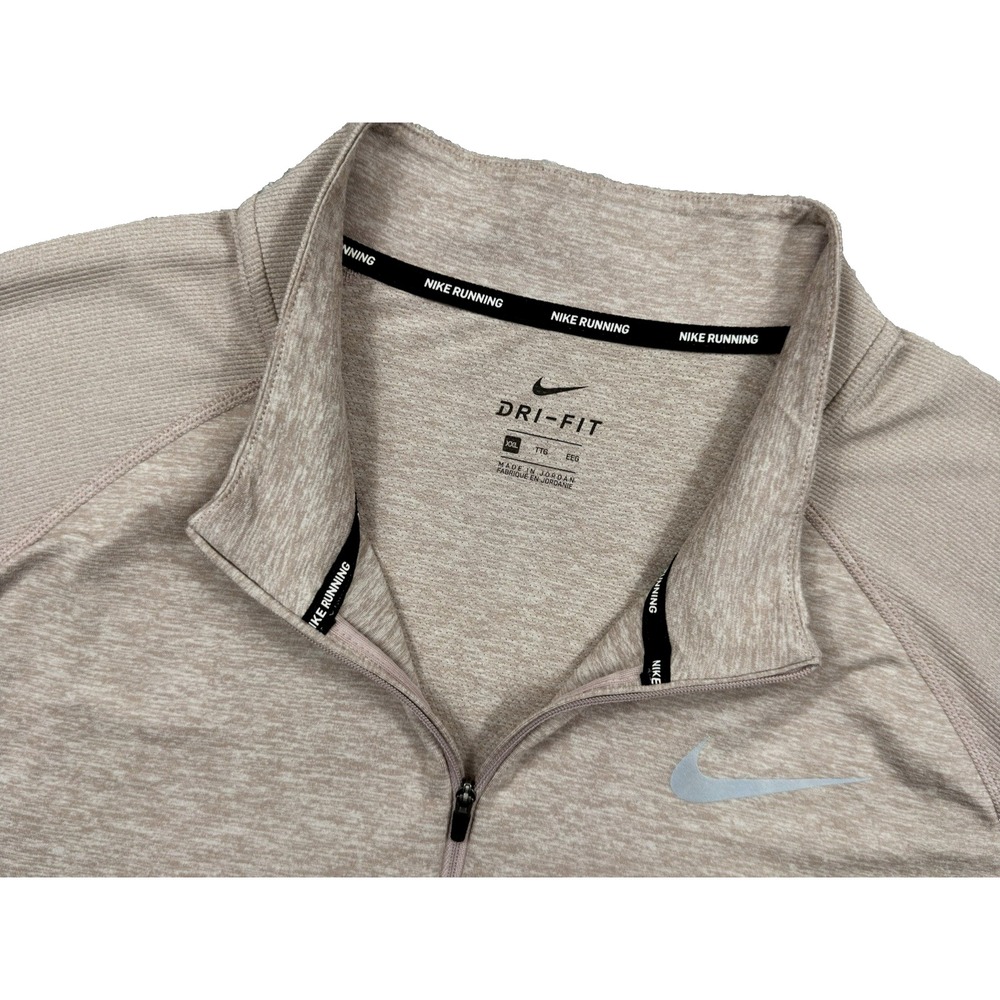 Nike Running Element 1/2 Zip Mens XXL Tan Dri-FIT Pullover AH8973-229